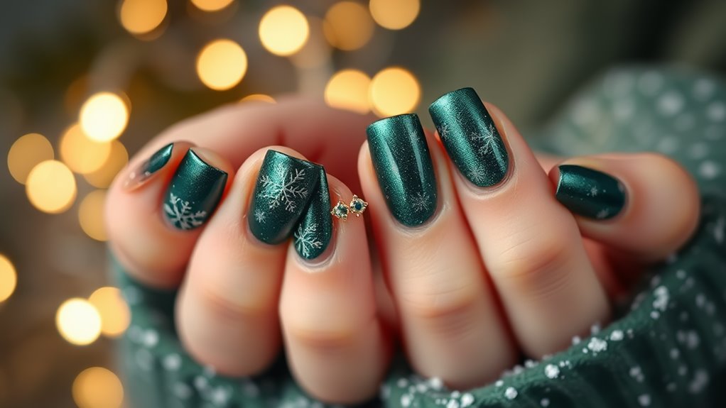 Aesthetic Christmas Nails for a Magical Look