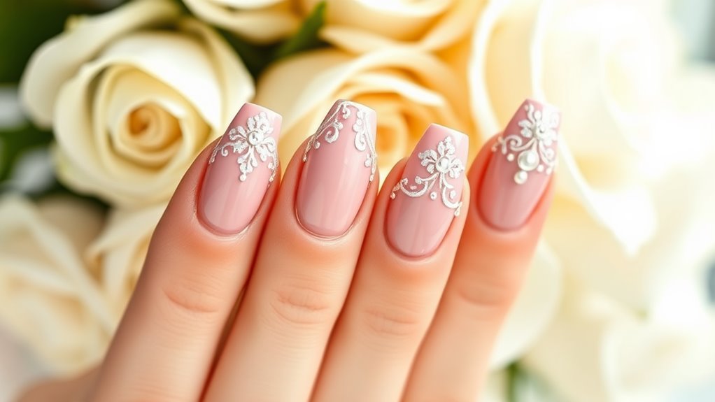 Bridal Wedding Nails- Elegant Styles