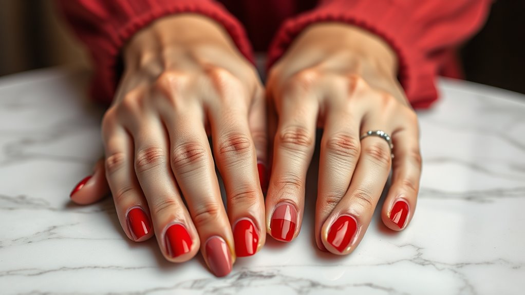 Classic Red Nails- Timeless Elegance