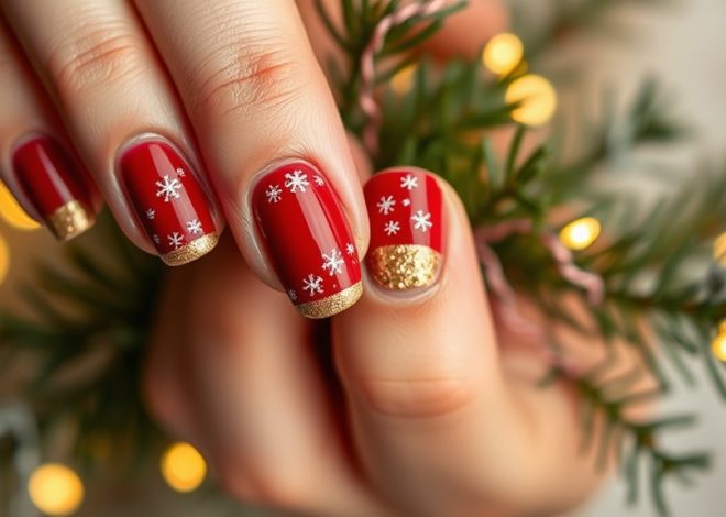 DIY Simple Christmas Nails for Last-Minute Glam