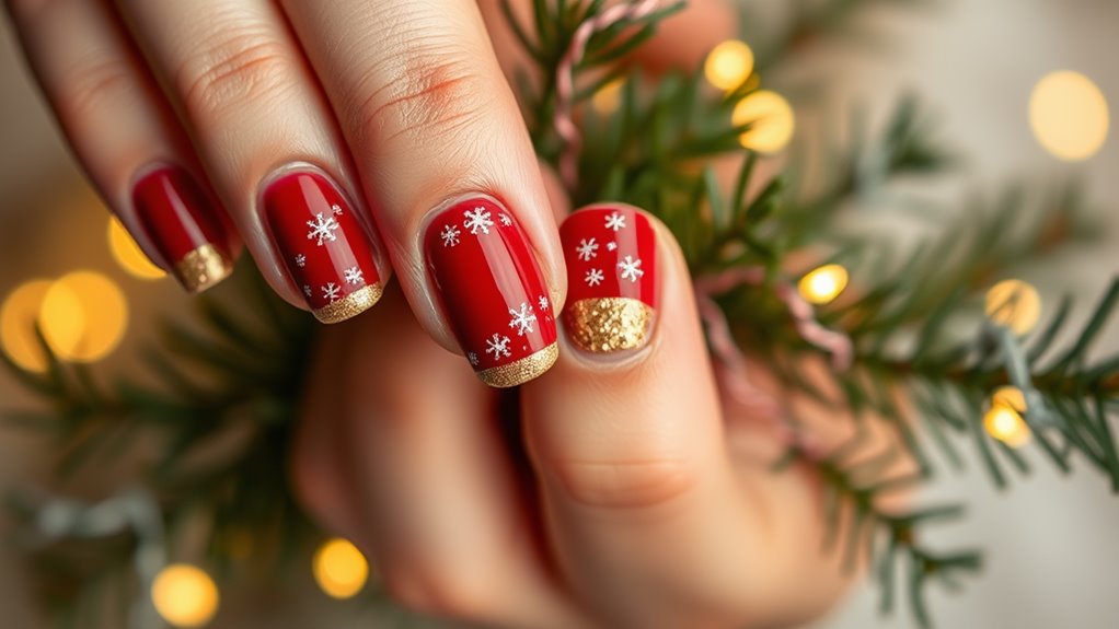 DIY Simple Christmas Nails for Last-Minute Glam