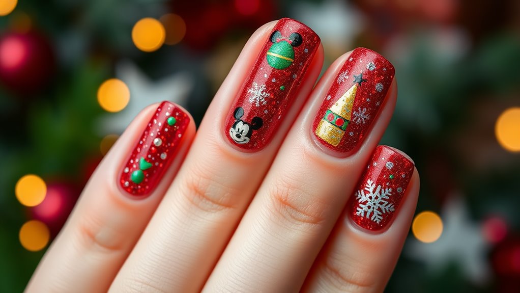 Disney Christmas Nails- Magic at Your Fingertips