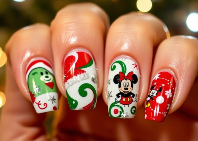 Disney Christmas Nails- Magical Holiday Designs