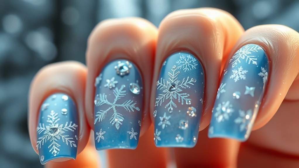 Disney Princess Winter Nails- A Fairytale Look