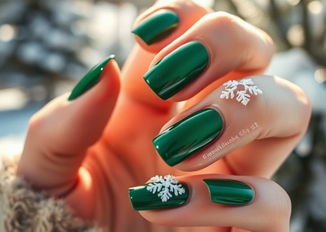 Emerald Green Nails- The Gem of Winter Fashion