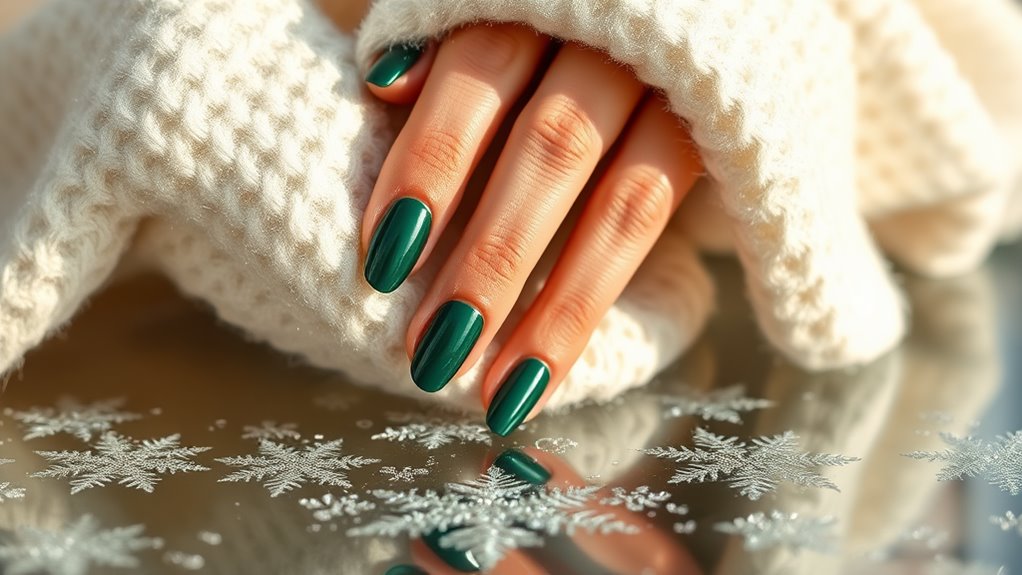 Emerald Green Nails- Winter’s Bold Statement