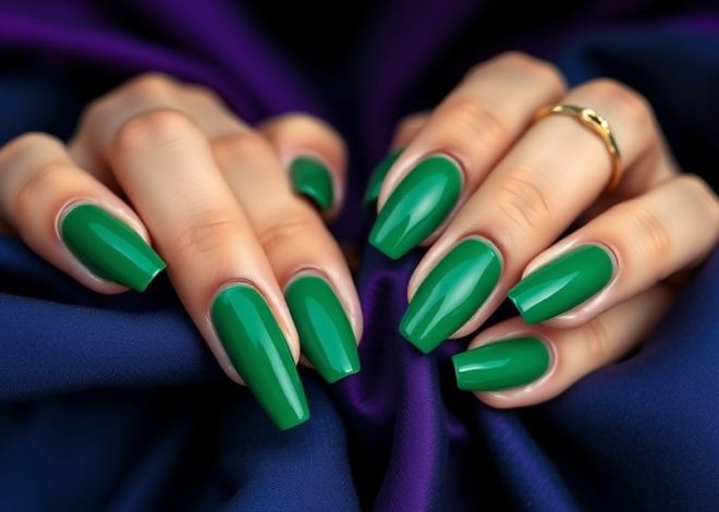 Emerald Green Nails for a Jewel-Toned Look