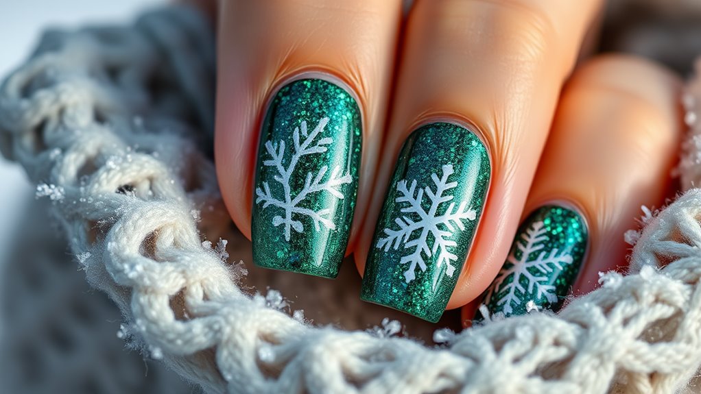 Festive Winter Nails- Shimmer & Shine