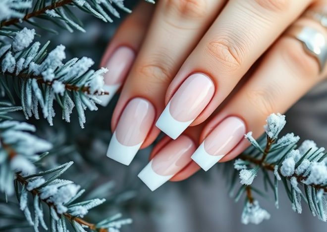 French Ombre Nails- Classic Winter Elegance