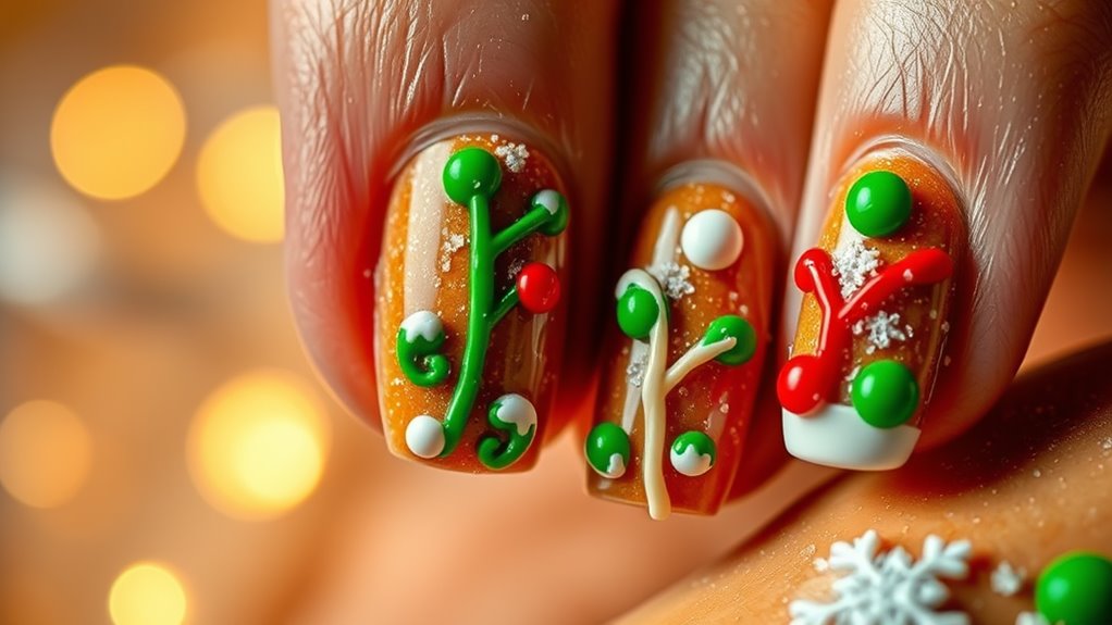 Gingerbread Nails That Look Good Enough to Eat