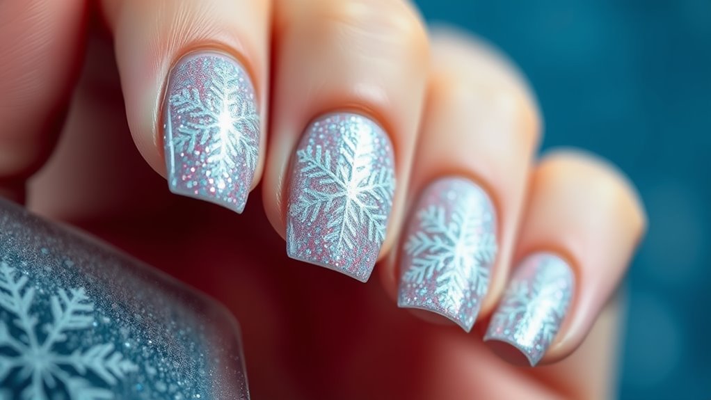 Glittering Snowflake Nail Art Ideas You Must Try!