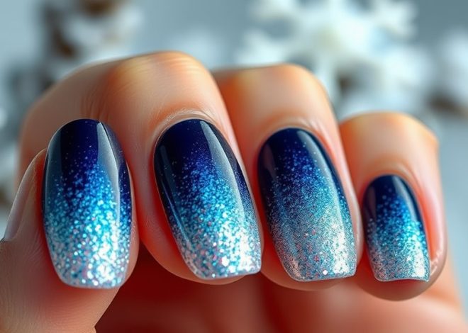 How to Rock Glitter Gradient Ombré Nails This Winter