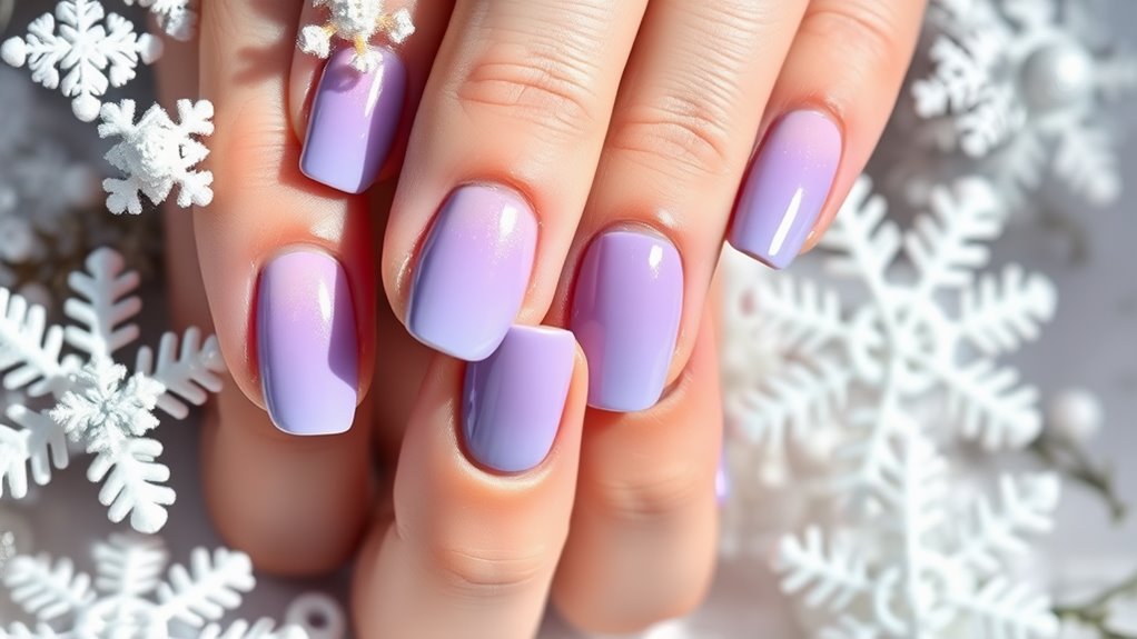 Lavender Purple Nails- Soft Winter Hues